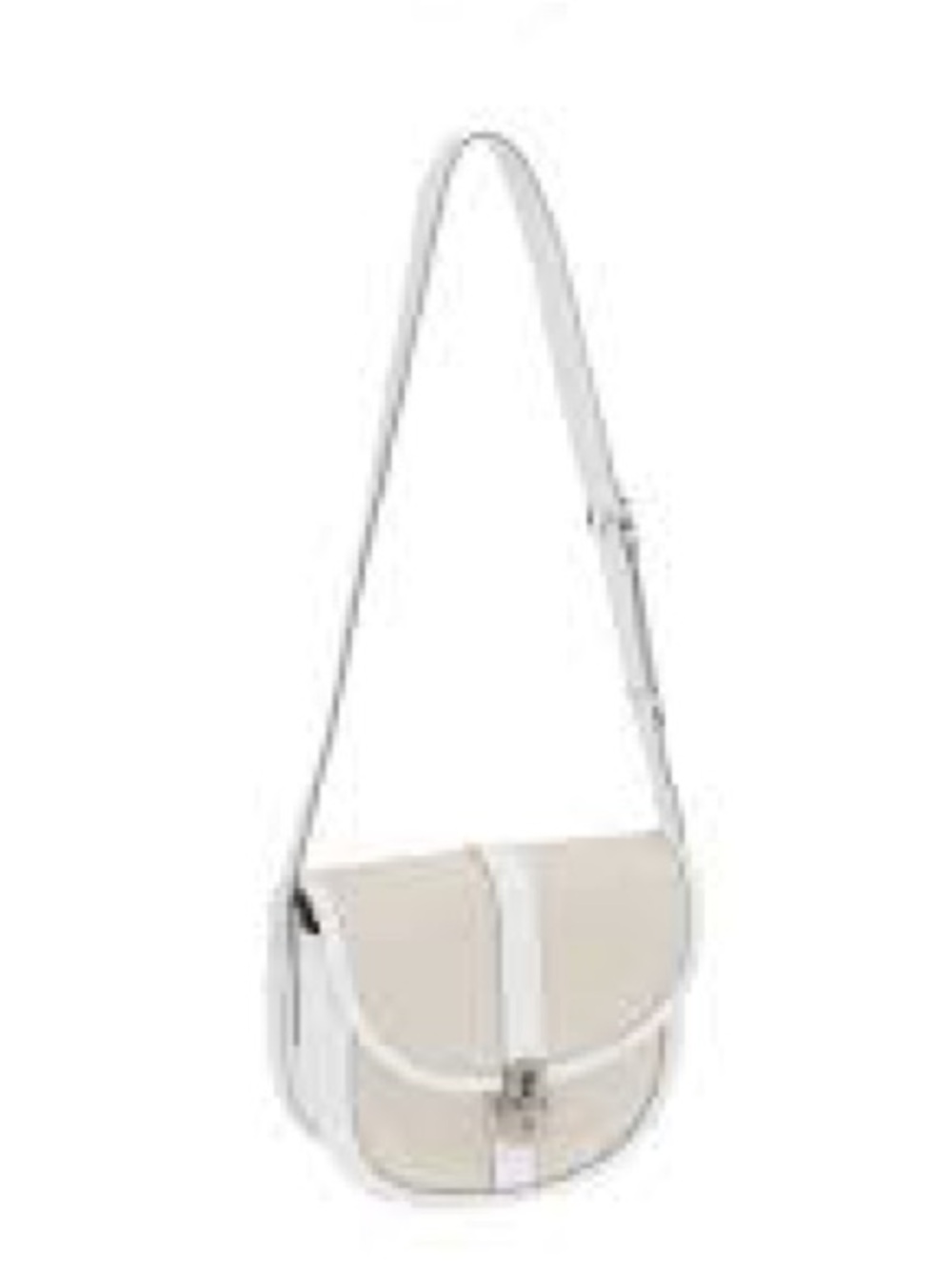 VunQue Cream /White Saddle Crossbody Bag small